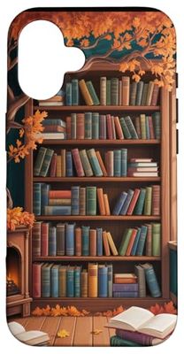 Libro Amante Librero Lectura Hojas Otoño Teléfon Carcasa para iPhone 16