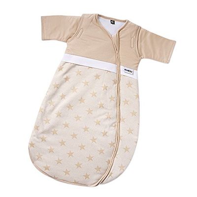 Gesslein Bubou Design 199: Temperatuurregulerende slaapzak voor het hele jaar door, maat 110, beige met sterren