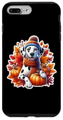Autumn Fall Dalmatian Dog Owner Lover Pumpkin Leaves Vintage Case for iPhone 7 Plus/8 Plus