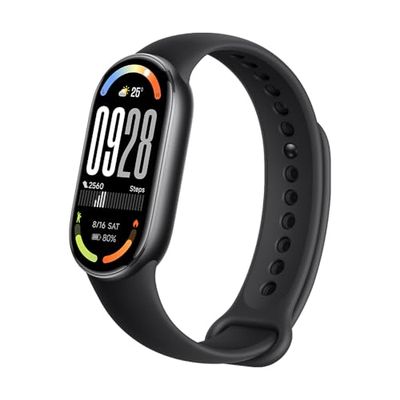Xiaomi Smartband 10, AMOLED-display van 4,3 cm (1,72 inch), snel opladen, 150+ sportmodi, gezondheids- en slaapmonitor, HyperOS 2.0, waterdicht, 5 ATM, kompas, zwart