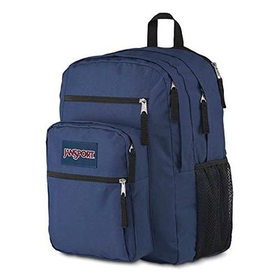 JANSPORT BIG STUDENT Grand sac à dos, compartiment pour ordinateur portable 15 inch, Navy (Bleu)