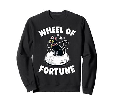 Wheel Of Fortune Cat Joke Robot Vacuum Cleaner Cat Sweatshirt