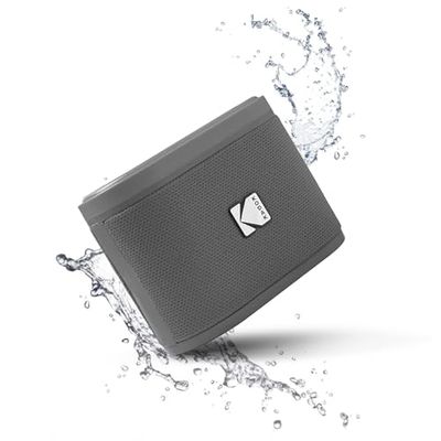 KODAK SOUNDBRIX - Altoparlante portatile senza fili, connessione fino a 100 altoparlanti, dock magnetico e suono potente 5 W, 3 ore, colore: grigio