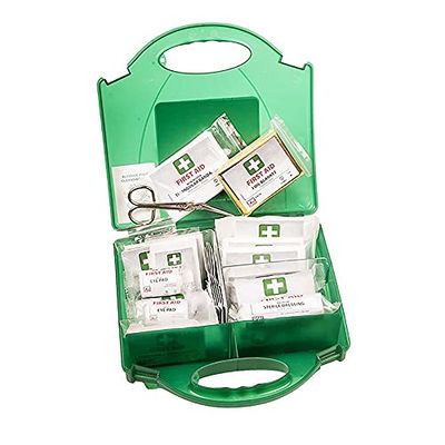 Portwest Botiquín De Primeros Auxilios Para El Puesto De Trabajo, Kit 25+, Color: Verde, FA11GNR