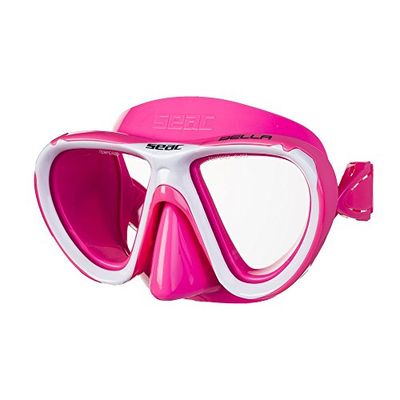 Seac Bella Zachte Snorkel- en Zwemmasker voor Kinderen, Gekleurde of Doorzichtige Silicone, Dubbele Lens