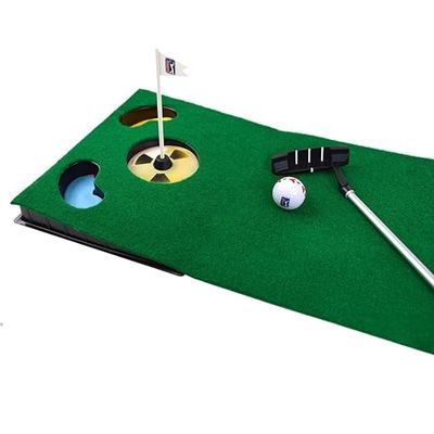 PGA Tour - Alfombrilla de Golf de 1.8 m con Putter Desmontable y Pelota Golf para Mejorar la alineación