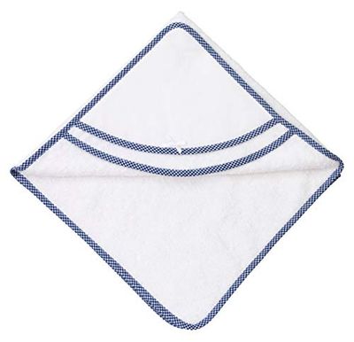 Filet Sortie de Bain Cœur AMN109U Capuche, Bleu, 72 x 72 cm Unisex-Baby Taille Unique