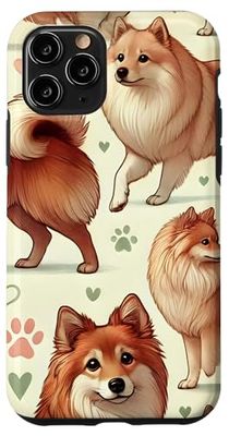 Bellissimo motivo di cani spitz finlandesi carino Finkie Custodia per iPhone 11 Pro