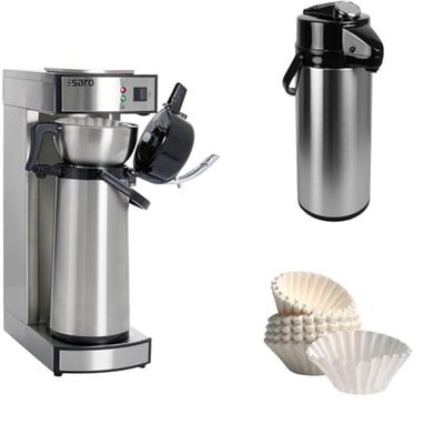 Saro 317-2085 Saromica Thermo 24 Libera Installazione Acciaio Inossidabile 317 – 2075 – Caraffa termica, 2,2 L 39 – 1000 – Filtro a cestello, misura circa 85/245 mm