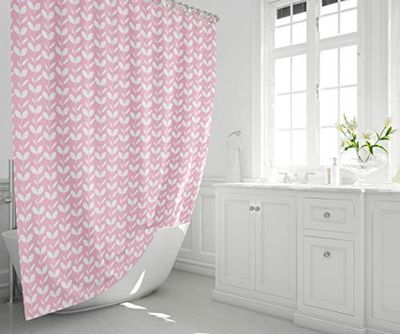 Bonamaison Digitally Printed Shower Curtain, 1 Piece 150x200 Cm - Designed And Manufactured in Turkey