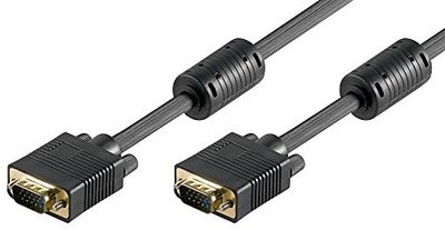 Goobay 50490 Monitorkabel Full HD SVGA, goud, zwart, 5 m lengte