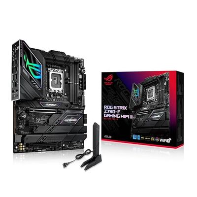 ASUS ROG Strix Z790-F Gaming WiFi II (Intel 14th, 13th & 12th Gen) LGA 1700 ATX motherboard, 16+1+2 power stages, DDR5, five M.2 slots, PCIe 5.0, WiFi 7, USB 20 Gbps port with PD 3.0 up to 30W