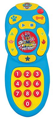 LEXIBOOK, Paw Patrol-My First Educational Remote - Mando a Distancia bilingüe francés/inglés, Azul, Luces Intermitentes, Sonidos relajantes, aprende los números, PS230PAi1