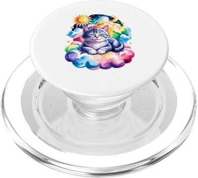 Rainbow Clouds American Wirehair PopSockets PopGrip para MagSafe
