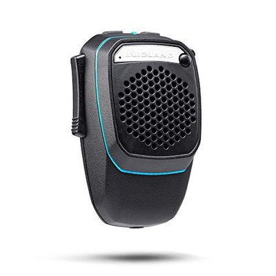 Midland - Micro sans Fil Bluetooth Dual Mike CB Talk et Haut Parleur Camion/Voiture/CampingCar Analogique et Numérique, Microphone Enceinte Bluetooth Super Bass 3W, DSP, Ring Light, Cable USB, Charge