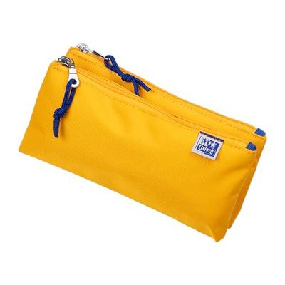 Oxford Pennenetui van polyester, duurzaam, dubbel, geel, geel, 22x8x10cm, pennenetui