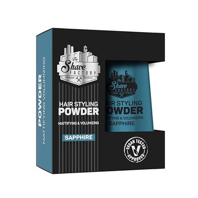 The Shave Factory Hair Styling Powder - Mattifying & Volumizing for unparalleled Texture, Volume and Matte Finish - Perfect for Every Look and Hair Type (20g, Sapphire)