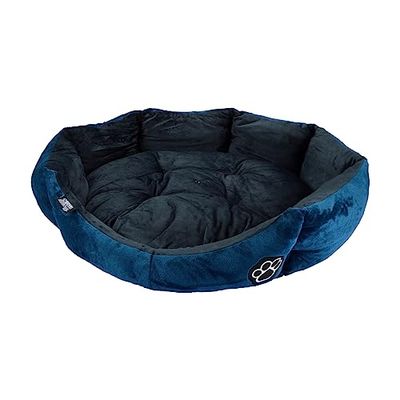 LOVE STORY Cesto rotondo in poliestere D50 cm, patchy smeraldo/carbone