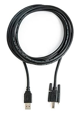 SYSTEM-S USB 2.0 kabel 3 m typ A hane till B-kontakt adapter skruv i svart