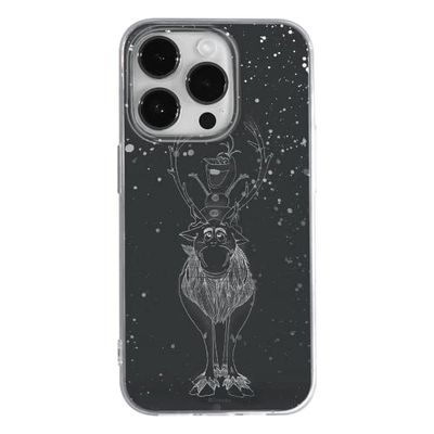 ERT GROUP mobiltelefonfodral för Apple Iphone 14 PRO originalt och officiellt licensierat Disney mönster Olaf and Sven 001 anpassad till formen på mobiltelefonen, fodral tillverkad av TPU-plast