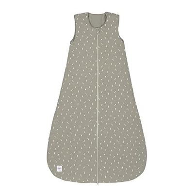 LÄSSIG saco de dormir para bebés todo el año sin mangas unisex/Sleeping Bag Interlock Speckles olive, Talla 50/56 0-2 meses