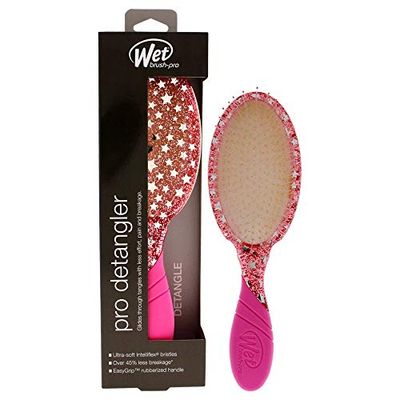 Wet Brush Pro Detangler Glitter Glam Pink Glitter Stars By For Unisex 1 Pc Hair