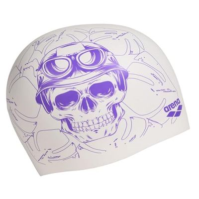 arena Reversible Cap Bonnets de Bain Unisex-Adult, Crazy Fantasy Skull, Taille Unique