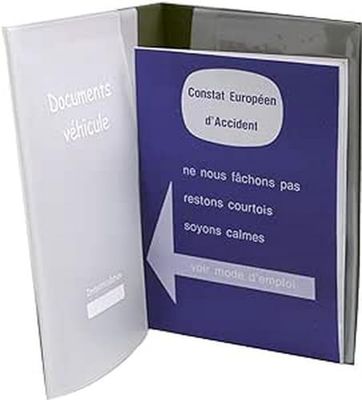 AUXENCE Porte Documenti del Veicolo (Custodia di immagazzinaggio, Notebook Costruttore, Costato Europeo di Incidente), 23,8 x 18,8 x 3,3 cm