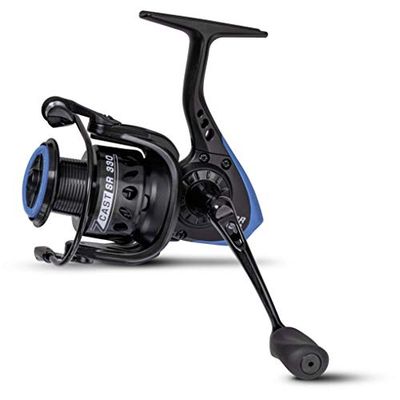 Zebco Premium Z-Cast SR 330 vismolen met lichte aluminium spoel, zwart-blauw