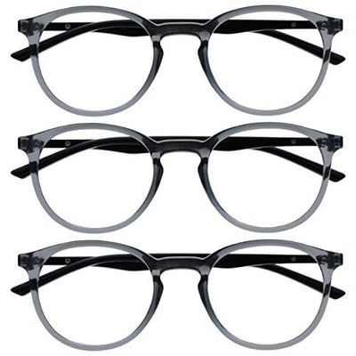 OPULIZE Met 3 Pacco Blocco Luce Blu Occhiali Computer Gioco Chiaro Nero Uomo Donna BBB60-C +0,00