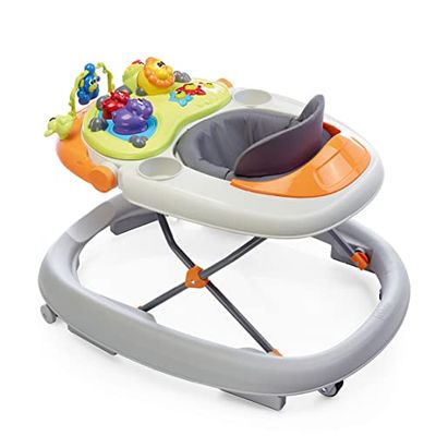 Chicco - Walky Talky - Baby Walker Loopstoel - Groot Speeloppervlak - Veilig en Comfortabel - In Hoogte Verstelbaar - Compacte Sluiting - 6+ Maanden - Grijs