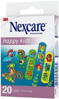 Nexcare Happy Kids Pleisters, 19 mm x 72 mm, 20/Pack