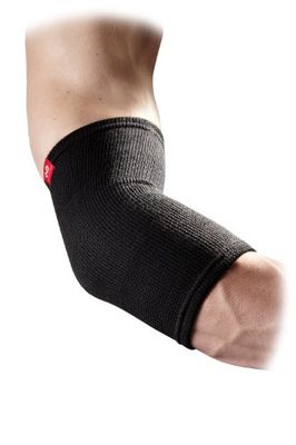 Mc David 512 Elastische elleboogbandage, uniseks, volwassenen, zwart/grijs, L