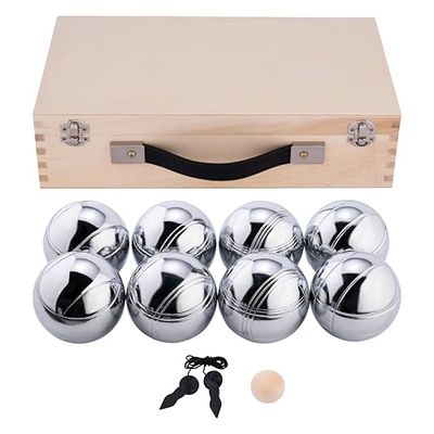 Weiblesgry 010206 – zestaw boules w drewnianej skrzynce, 8-częściowy