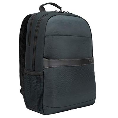 Targus Laptop Backpack, Fits up to 16" Laptops, Geolite Advanced Business and Travel Backpack with Padded Shoulder Straps - Black/Ocean (TSB96201GL)