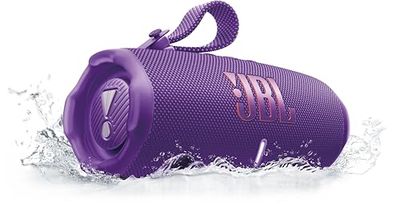 JBL Charge 6, draadloze draagbare Bluetooth-speaker, 28 uur afspeeltijd, IP68 waterdicht, stof- en valbestendig, JBL Pro Sound met AI Sound Boost, Auracast multi-speaker verbinding, paars