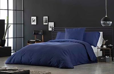 BOHEME Påslakan Satin Blå 140x200 - Säng 90 Cm