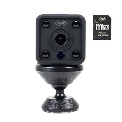 PNI SafeHome PT945M 1080P WiFi mini kamera monitorująca, inteligentne sterowanie Tuya + karta pamięci microSD 128 GB z adapterem SD