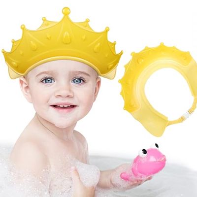 AiQInu Casquette de Bain Bebe, Bonnet de Douche Enfant, Chapeau Douche Bébé, Protection tete Bebe Douche, Baignoire Enfant pour Douche, Visiere Bain Enfant