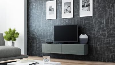 Cama TV stand VIGO 140 30/140/40 grey/grey gloss