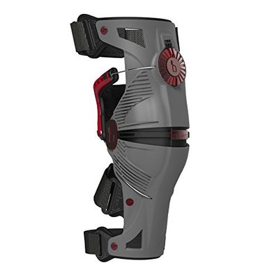 Mobius Orthèses X8 (la Paire) -Gris/Rouge-X-Large Genouillères Mixte Adulte, FR : XL (Taille Fabricant : XL)