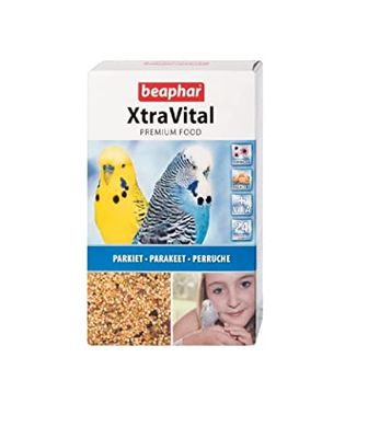 Beaphar XtraVital Alimento Para Periquitos, Alimento Equilibrado Con Frutas, Semillas, Pasta de Huevo, 500g