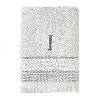 SKL Home Bath Towel, I, Cotton, White, 28x54