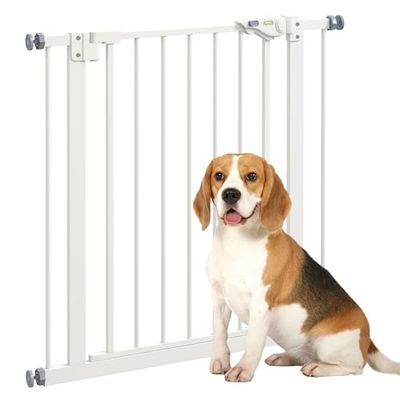 PawHut Adjustable Safety Gate w/Four Adjustable Screws, White