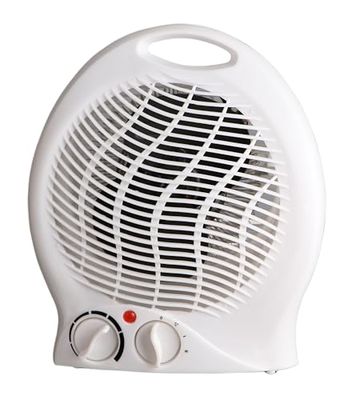 Vaste ventilatorkachel, 2000 W, 2 snelheden, wit