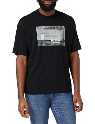 MUSTANG Men's Style Aidan C Photo T-Shirt, Black 4142, S