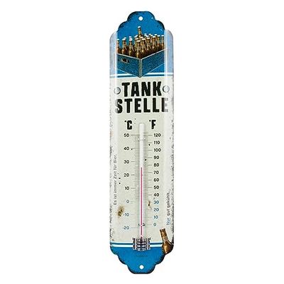 Nostalgic-Art Thermomètre rétro 7 x 28 cm Station essence bière - Idée cadeau pour les fans de bière - En métal - Design vintage