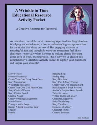 A Wrinkle in Time Educational Resource Activity Packet