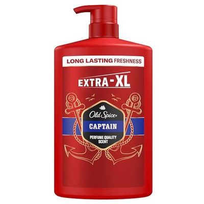 Old Spice Captain - Gel doccia 3 in 1 per capelli, viso e corpo, 1000 ml, freschezza di lunga durata, profumo di qualità, pulizia profonda
