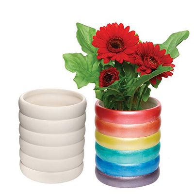 Baker Ross AX722 Keramische Regenboog Bloempotten (Doos Van 2)